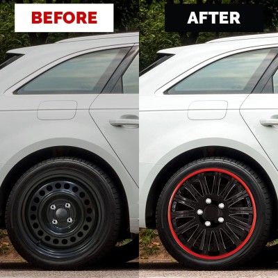 Pilot Automotive Universal Fit Black with Red Trim