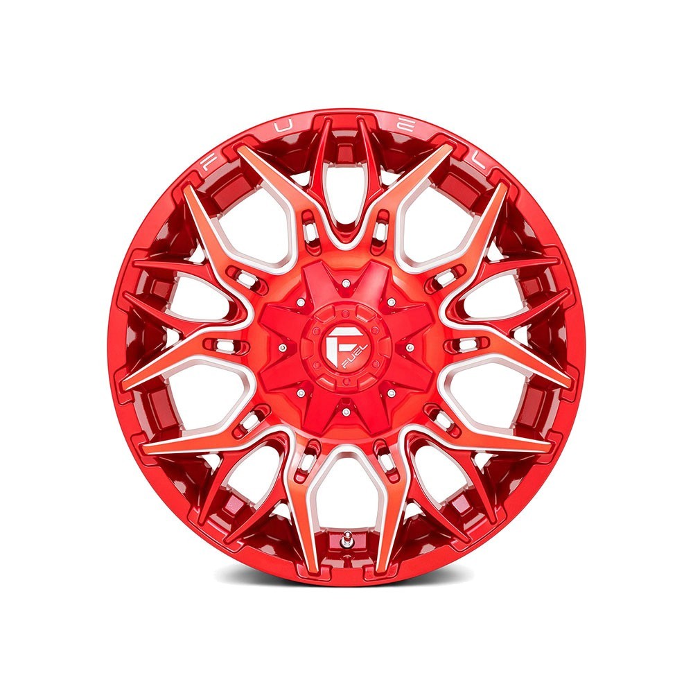 Fuel Twitch - D771 / Candy Red & Milled 6 LUG